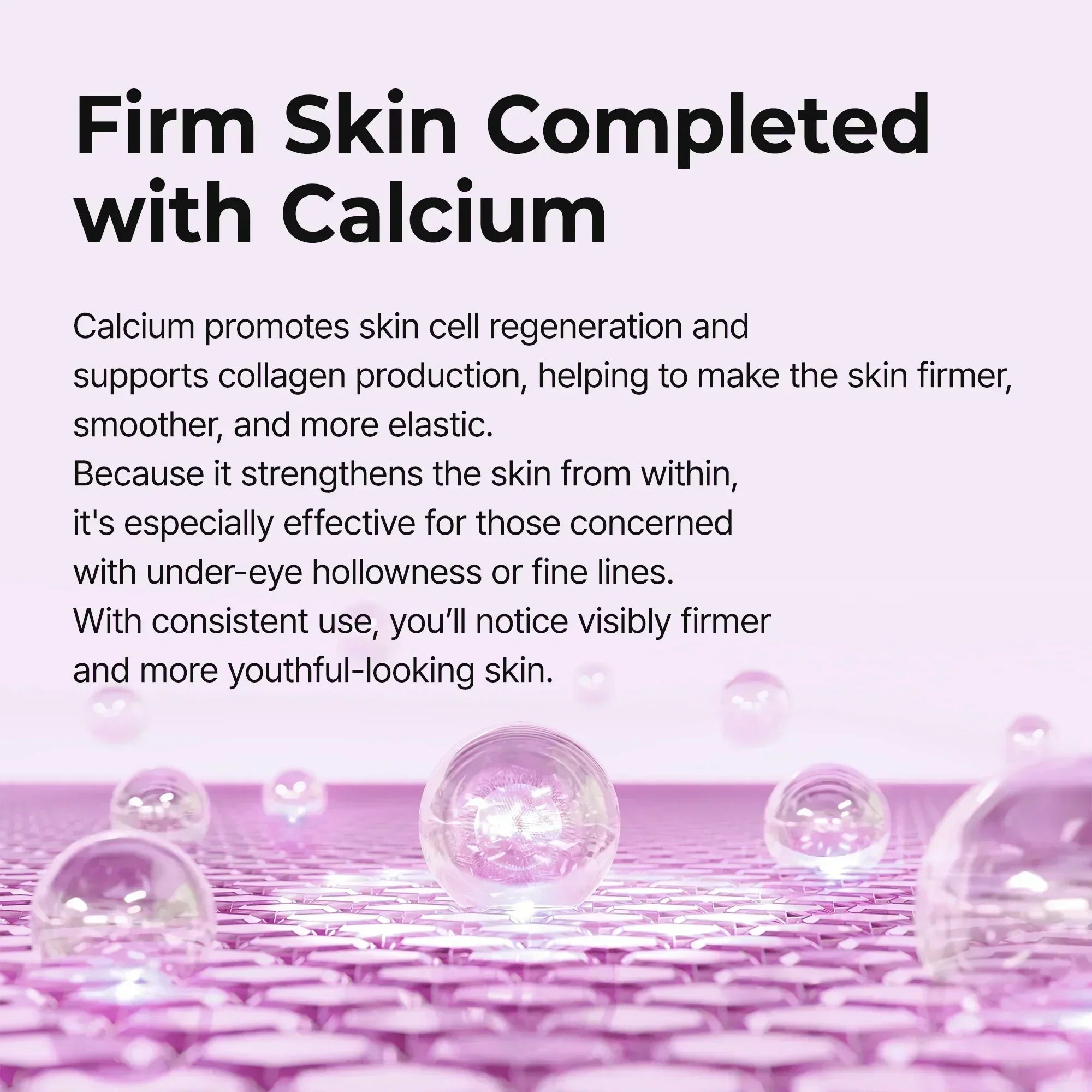 Firm skin completed with calcium — how calcium supports collagen