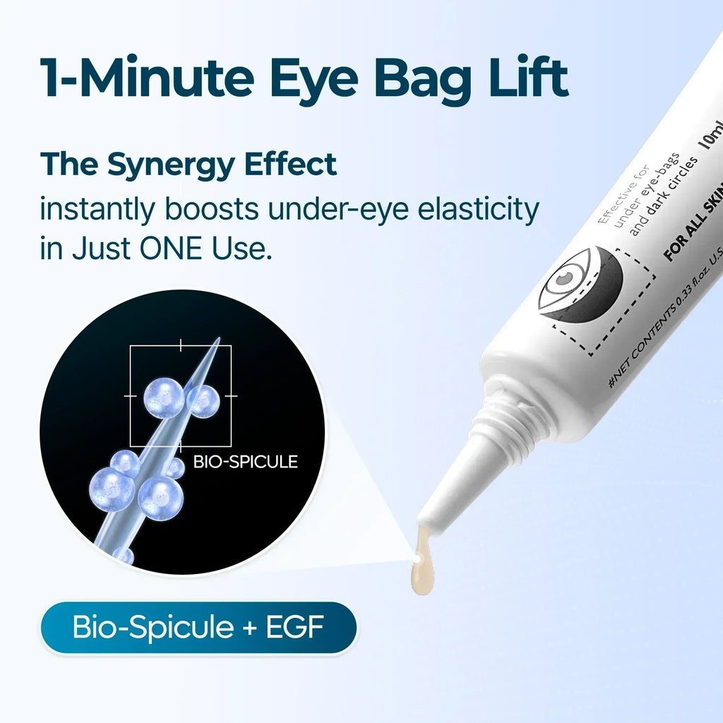 1-minute eye bag lift with Bio-Spicule and EGF